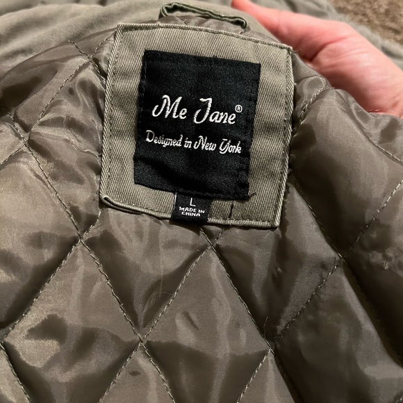 Me Jane Quilted Army Green Jacket - L - Picture 3 of 3